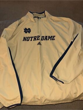 adidas Gold Pullover Jacket with Navy Trim
